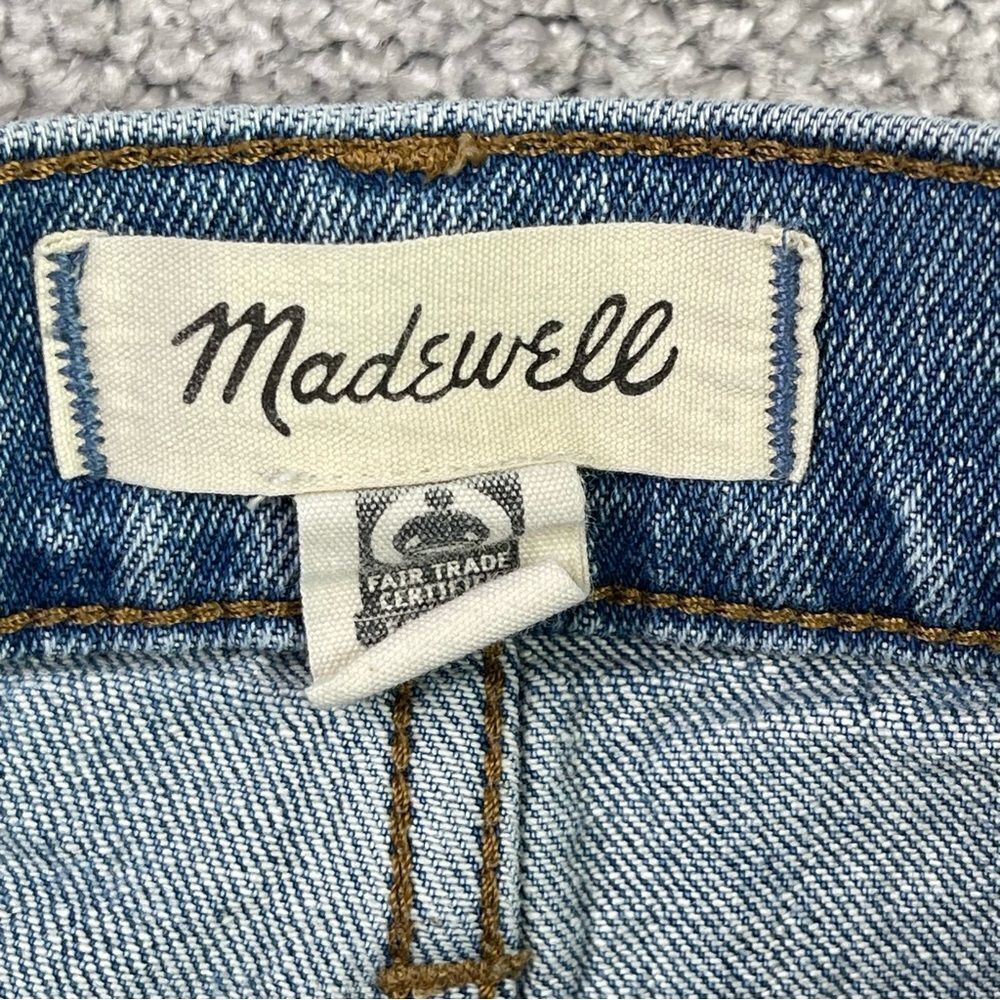Madewell Perfect Vintage Jeans Women's 23 Blue Straight Mid-Rise Distressed - Picture 5 of 12